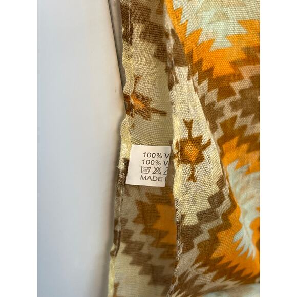 Western Wild Rag Diamond Pattern Poly Blend NWOT Scarf - Picture 7 of 10